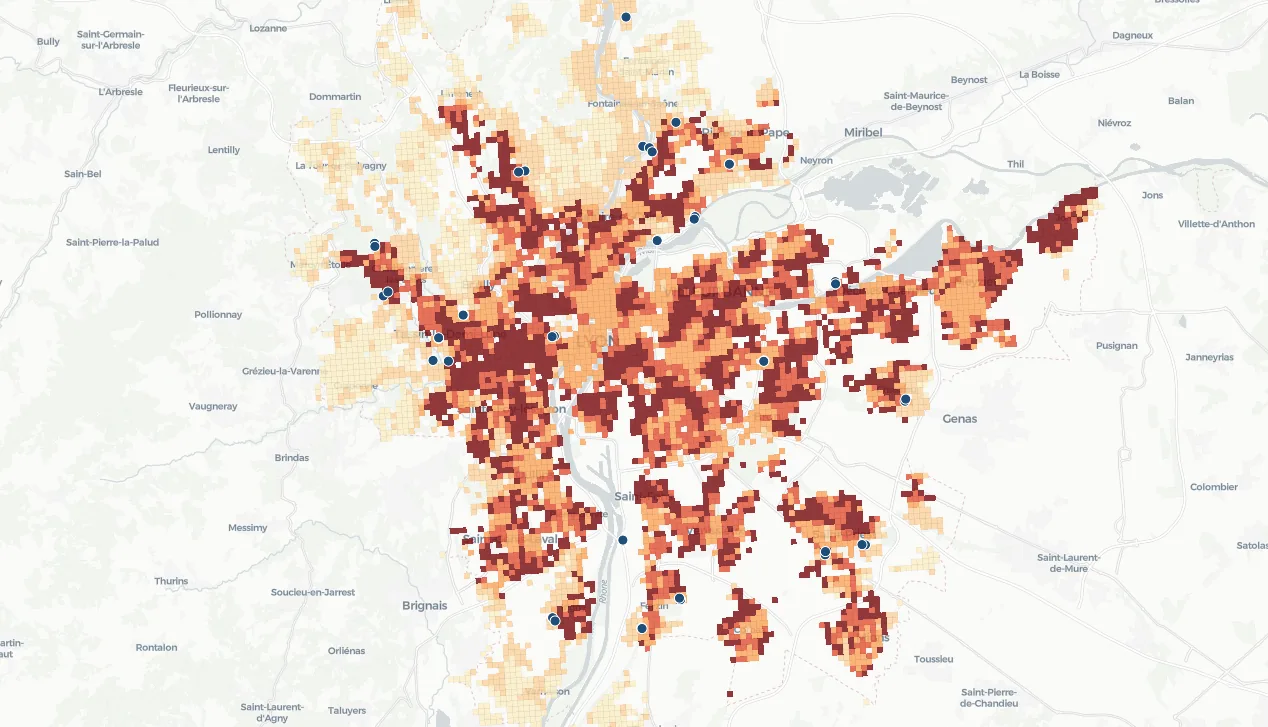 Carte du score de continuité